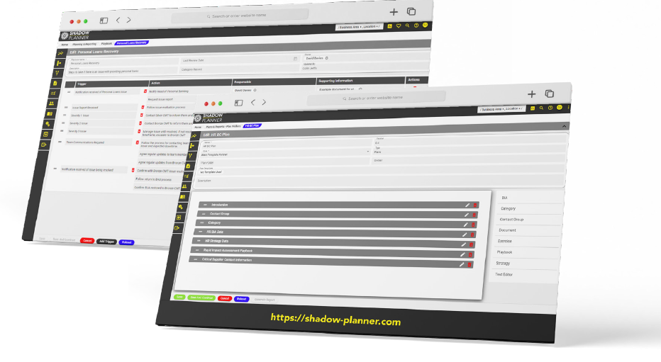 Shadow-Planner, Business Continuity, Business Continuity Management, BCM, Business Continuity Planning, Operational Resilience
